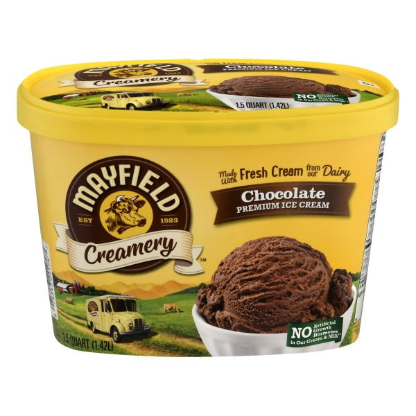 Mayfield Creamery Chocolate Premium Ice Cream 1 5 Qt Walmart Com Walmart Com