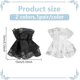 thumbnail image 2 of 2pairs Lace Wrist Cuff Lace Elastic Floral Layered Wrist Cuffs Women's Short Lace Floral Fingerless Wrist Cuff for Wedding Party Club Hallowmas Banque, 2 of 5