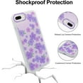 thumbnail image 5 of Case for iPhone 7 Plus/iPhone 8 Plus, Purple Flower Floral Design Full Body Slim Soft Protective Case Shockproof TPU Bumper Cover for iPhone 7 Plus/iPhone 8 Plus (5.5 inch), Purple, 5 of 13