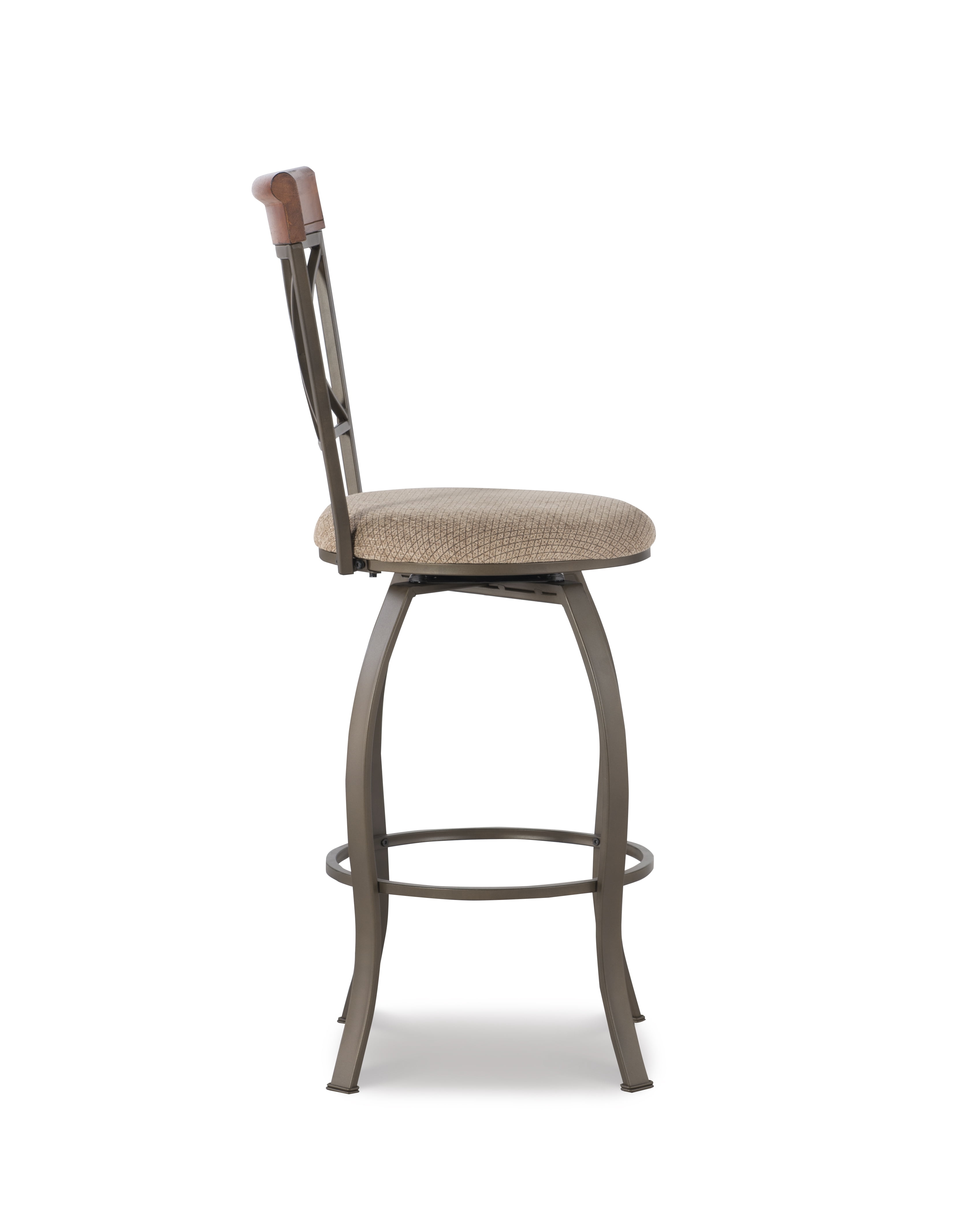 Powell Roselyn Bar Stool with Swivel, Taupe and Beige