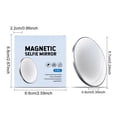 thumbnail image 3 of Espejo para selfies MagSafes de aleación de aluminio con succión magnética para iPhone 16, espejo convexo para cámara auxiliar., 3 of 4