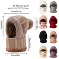 thumbnail image 3 of CYSFASHION 3 In 1 Beanie Hat With Scarf And Mask Warm Scrub Caps Women Womens Scarves Fitness Face Masks Purple, 3 of 9