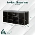 thumbnail image 3 of Queip Shoe Storage Bench, Cubby Shoe Rack Entryway Bench, 3-Tier Shoe Rack Bench 10 Cubbies Adjustable Entrance Organizer Shelf for Hallway -Black, 3 of 7