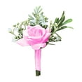 thumbnail image 2 of 1X Corsage Clearance! Nomeni Fabric Bride and Groom Corsage Rose Small Bud Silk Flower Pre-Wedding Pink, Fake Flowers Promotion Sale! Pink, 2 of 2