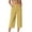 Yellow, variant on Dealovy Capri Pants for Women Low Waisted Dress Work Capris Straight Wide Leg Business Casual Cropped Pants