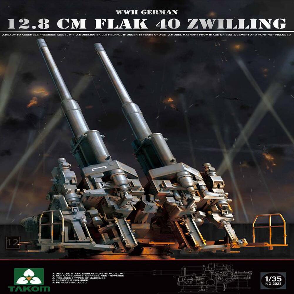 Takom 1/35 2023 German 12.8Cm Flak 40 Zwilling