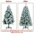 thumbnail image 4 of Alden Design 4.5 Ft Foldable Christmas Tree with Foldable Stand , Frosted White, 4 of 9