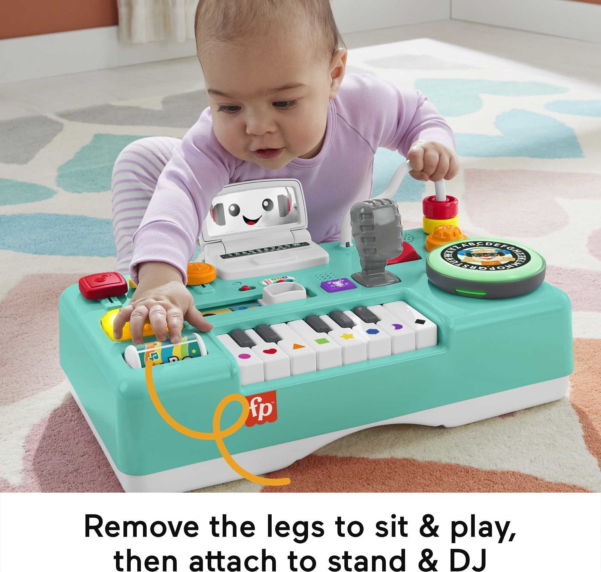 Fisher-Price Laugh & Learn Mix & Learn DJ Table Baby & Toddler Interactive Learning Toy