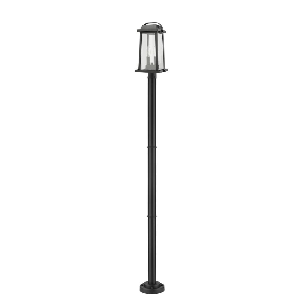 Millworks 2 Light Outdoor Post Mounted Fixture Clear Beveled