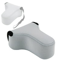 JJC S3GR Gray Ultra Light Neoprene Camera Case for Sony a6600 a6500 a6400 a6300 a6100 a6000 a5100 w/55-210mm Lens, pouch bag for Fujifilm Fuji X-T30 X-T20 X-T10 W/ 55-200mm Lens