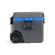 Igloo 52 QT Overland Ice Chest Cooler with Wheels, Gray and Blue