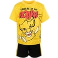 thumbnail image 3 of Disney Lion King Simba Toddler Boys Graphic T-Shirt & Mesh Shorts Yellow / Black 3T, 3 of 5