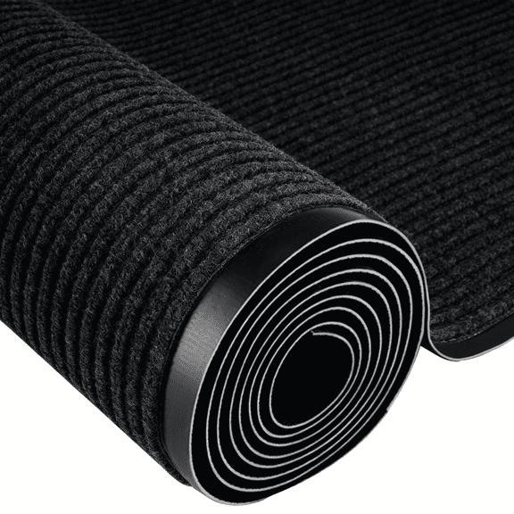 WANLISELL 16.4 x 3 ft Commercial Carpet, Non-Slip Long Runner Rugs for Hallway, Heavy Duty Entrance Mat for Indoor Outdoor High Traffic Areas, Black