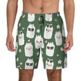 thumbnail image 3 of Uemuo Alpaca Faces Pattern Mens Swim Trunks Quick Dry Board Shorts with Mesh Lining, Stretch Beach Shorts Quick Dry No-Chafing Board Shorts-XX-Large, 3 of 9