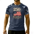 thumbnail image 2 of Hogleaql Men's American USA Flag Patriotic T-Shirts Crewneck 4th Of July Shirts Short Sleeve Independence Day USA Graphic Men's Casual T-Shirts Dark Blue 3XL, 2 of 4