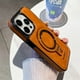 thumbnail image 3 of Luxury Lambskin Leather Folding Holder Magnetic for Magsafe Phone Case for iPhone 13 12 14 15 Pro Max Soft Hard Shockproof Cover, 3 of 5