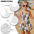 thumbnail image 4 of DISNIMO Girls Swimsuit Cat Printed One-Piece Bathing Suit with Skirt Sleeveless Soft U Neck Swimwear Quick Dry Swim Dress Hawaiian Summer Swimsuits for Kids Girls, 4 of 8