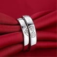 thumbnail image 3 of Unique Heart Promise Rings For Her His Engagement Wedding Band Valentine's Day, 3 of 5