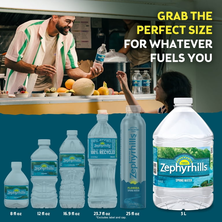 3 pack) Zephyrhills Florida Spring Water, 3 Liter, Single Plastic