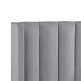 thumbnail image 6 of Posh Living Kam Upholstered Velvet & Wood Queen Platform Bed in Light Gray, 6 of 8