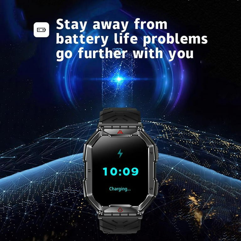 Rainbuvvy KR82 SmartWatch 2.1 inch AMOLED , Flashlight, Outdoor