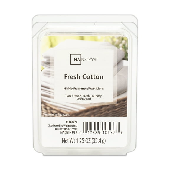 Mainstays Fresh Cotton Scent 6 Cube Wax Melt, 1.25 oz