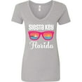 thumbnail image 3 of Inktastic Siesta Key Florida Beach Trip Women's V-Neck T-Shirt, 3 of 5