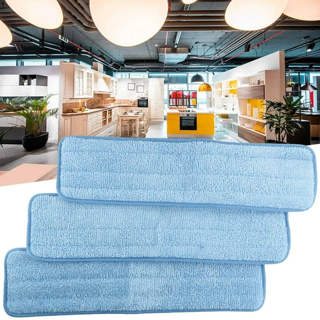 3xReplacement Microfiber Pad for Rubbermaid Commercial 18 Inch Wet Pad Q411 Microfiber Refill Mop Cloths