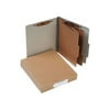 ACCO Pressboard 25-Pt Classification Folders, Letter, 6-Section, Mist Gray, 10/Box
