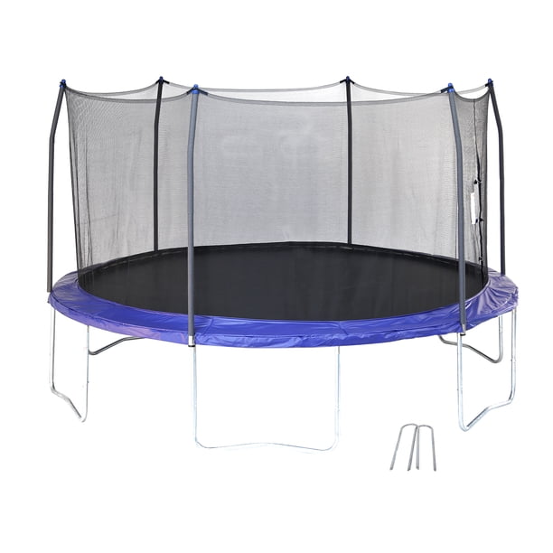Skywalker Trampolines 14 Trampoline With Wind Stakes Bright Blue Walmart Com