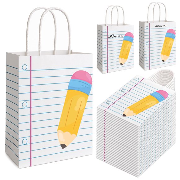 Bolsas de papel FOGWOWO para regalo de agradecimiento a los profesores, 36 unidades, a granel