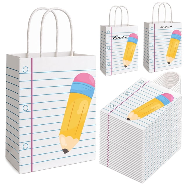 Bolsas de papel FOGWOWO para regalo de agradecimiento a los profesores, 36 unidades, a granel
