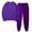 Purple tops for women, variant on Dianli 2 Piece Outfits Women's Fleece Lined Sweatsuits Long Sleeve Hoodie and Sweat Pants Winter Warm Zip Up Tracksuit Set