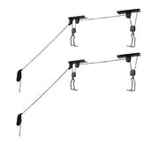Bike Hoists  Overhead Pulley System with 100 lb Capacity for Bicycles or Ladders  Secure Garage Ceiling Storage by RAD Cycle (Set of 2)