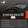 thumbnail image 5 of A-Premium Front Ceramic Disc Brake Pads Set Compatible with Select Toyota Lexus Scion and Pontiac Models - Corolla Matrix Prius V RAV4 HS250h xD xB Vibe with Hardware 4 Pcs, 5 of 8