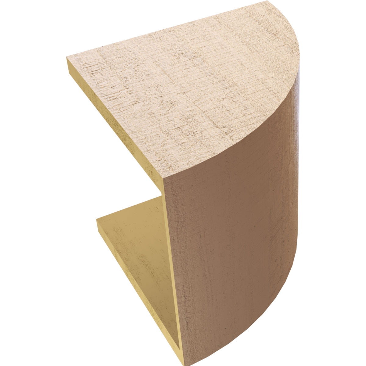 12"W x 12"D x 12"H Wide Durham Rough Cedar Woodgrain TimberThane Corbel, Primed Tan