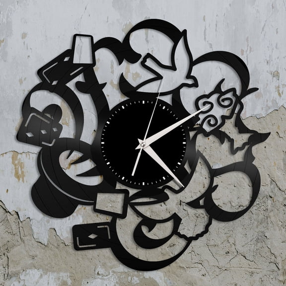 Amblelife Magician Vinyl Wall Clock Unique Gift for Magician Home Living Room Decoration Vintage Design Office Bar Room Home Decor