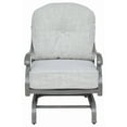 thumbnail image 2 of GatherCraft Ventura Cast Aluminum Club Motion Chair with Cushion (Set of 2) Heritage Grey/Golden Gauze, 2 of 5