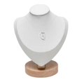 thumbnail image 2 of letairis Necklace Display Bust Smooth Stable for Retail store Dresser Showroom S White 1Set, 2 of 6