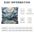 thumbnail image 6 of COMIO Nautical Ocean Animal Decor Throw Pillow Cover, Sea Underwater Submarine Blue Crab Decorative Pillow Case Home Decor Square Pillowcase White, 6 of 6