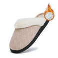 thumbnail image 5 of Ticikt Ladies Fashion Winter Insulation Closed Toe Flat Bottom Soft Slippers,Color:Navy,Size:9.5, 5 of 9