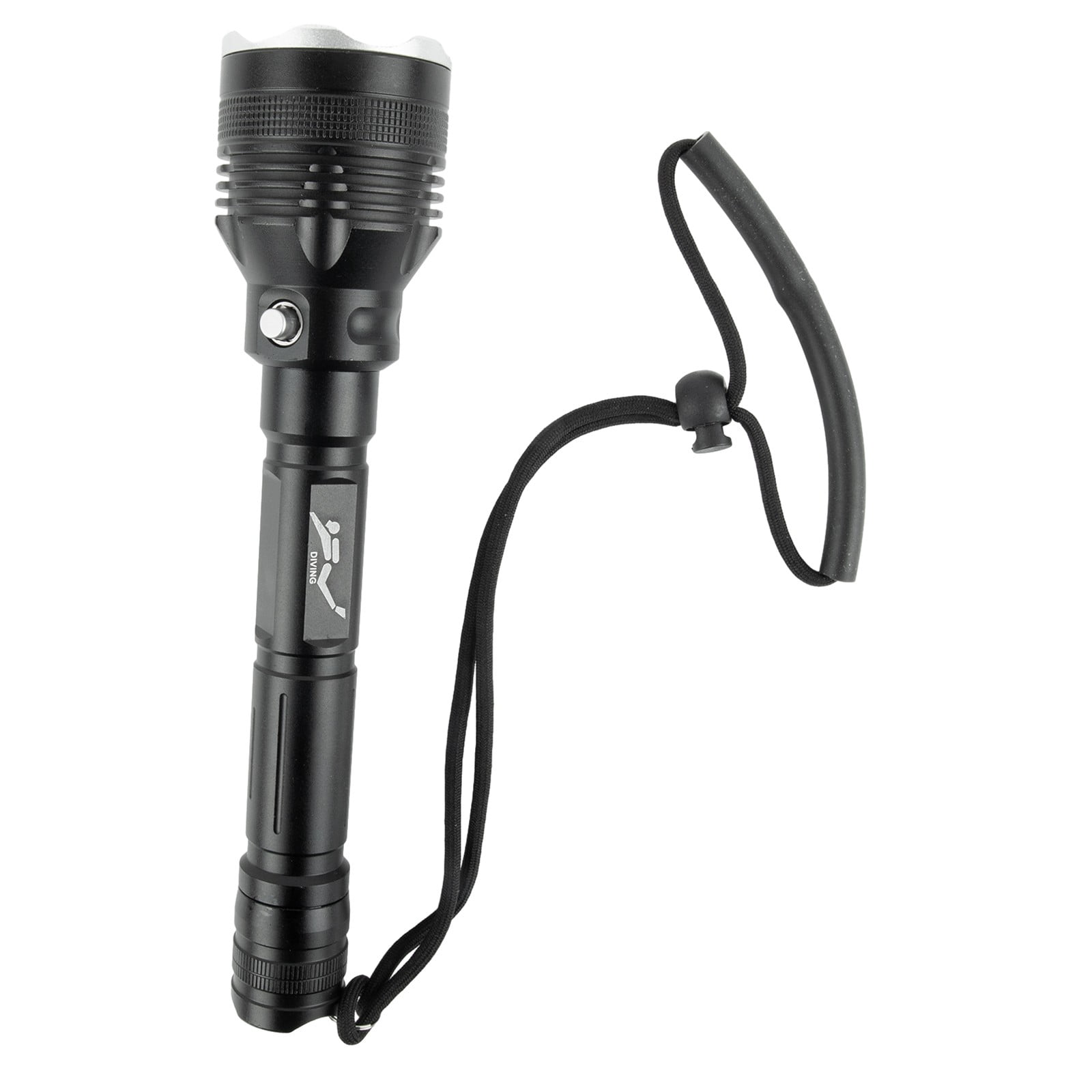 PASILI Scuba Diving Ipx8 Waterproof Flashlight Led Light 80M Deep Underwater Torch 4000Lm Non-Slip Flashlight With Hang Strap