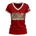 thumbnail image 4 of kaondbfi Summer Tops for Women Women's 250Th Anniversary Print V Neck T Shirt 250Th Anniversary Tshirt Patriotic Tee Womens Essentials Fashion Clothing, 4 of 7
