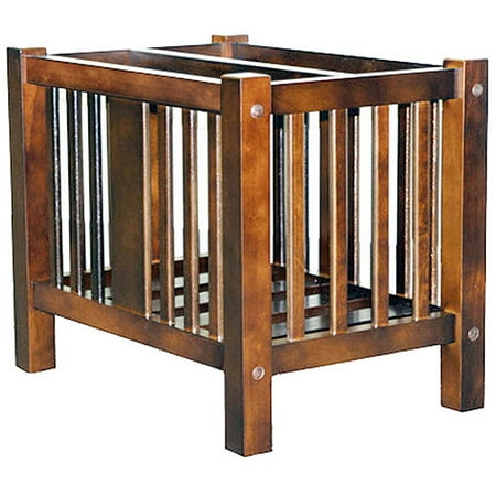 Mission-style Magazine Rack, Light Oak