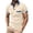 Beige, variant on Mens Polo T Shirts Short Sleeve Button Down Polo Tees Loose Fit Navy Casual Polos for Man