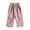 Pink, variant on Bixock Toddler Girls Cargo Pants,Girls Sweatpants,Solid Color Pants Linen Cargo Pants Wide Leg Pants Long Pants
