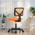 thumbnail image 7 of EBQOSK Armless Drafting Chair Basics Rolling Desk Chair, Ergonomic Desk Chairs, Rolling Bar Stools Chairs Breathable Mesh for Home Bedroom Study Student Height Adjustable (Orange), 7 of 7