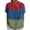 Red, variant on Women's Shirts Summer Striped Linen Trendy Casual Loose Collared Short Sleeve Tops Color Block Blouses (M, Red)