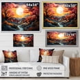 thumbnail image 4 of Designart "Heavenly Gate of Orange Yellow Mountain" Landscapes Floater Framed Wall Decor, 4 of 7