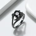 thumbnail image 4 of Dragon Ring for Women Solitaire Cz Black Gothic Engagement Ring Ginger Lyne Collection, 4 of 7